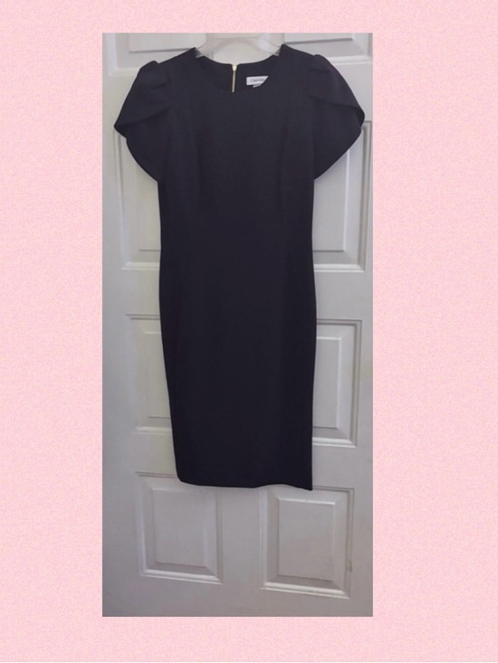 Calvin Klein Dresses & Skirts - Calvin Klein Black Midi Sheath Dress with Cap Sleeves